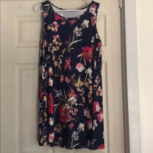 Navy blue floral dress